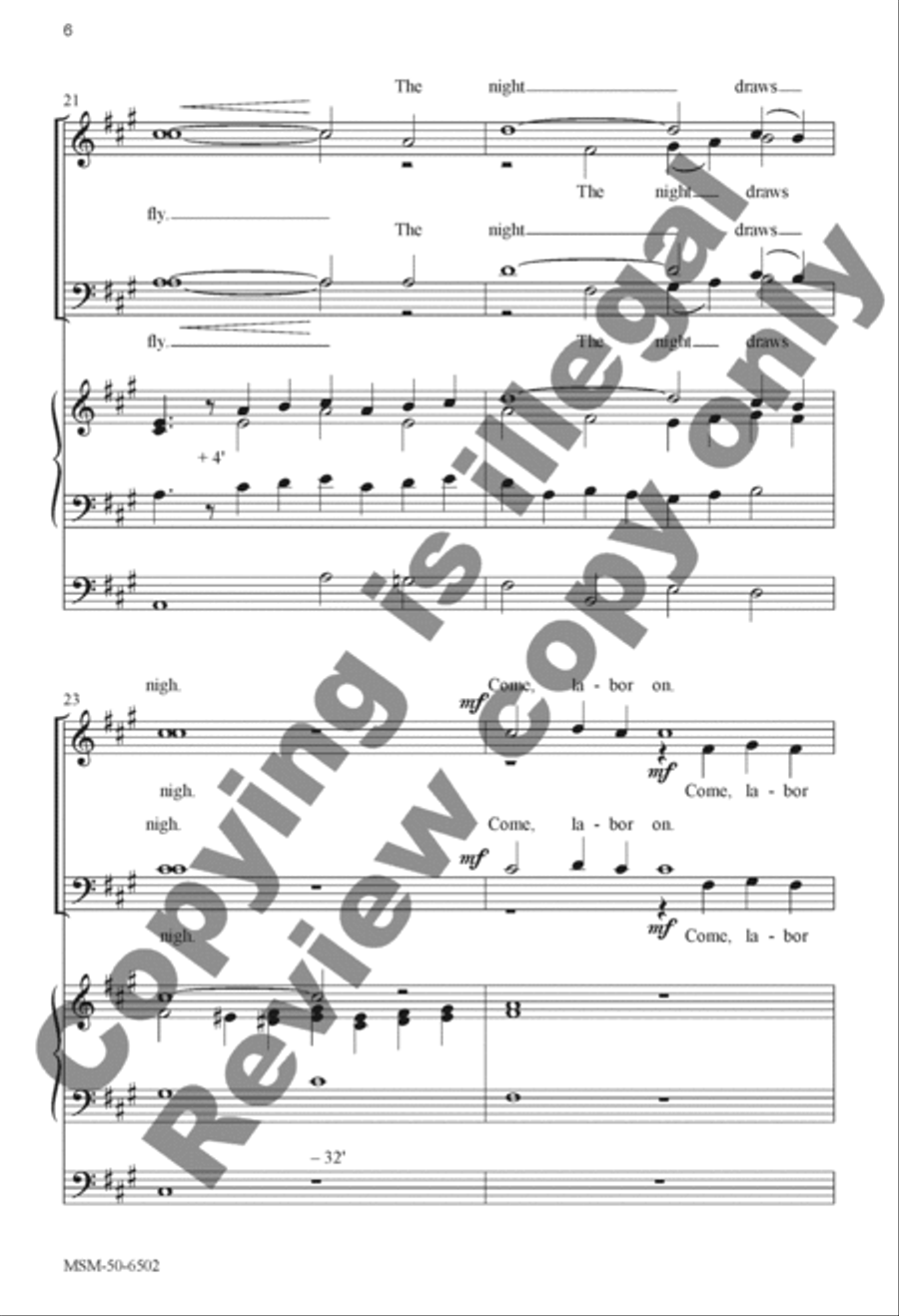 Come Labor On 4-Part scores gallery preview page 7