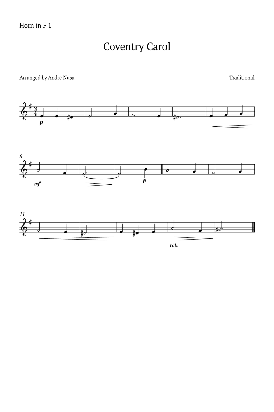 Conventry Carol Brass Duet scores gallery preview page 2