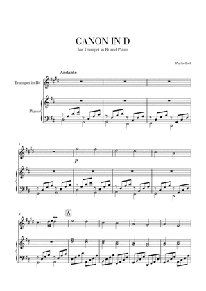 Canon in D for Trumpet in Bb and Piano