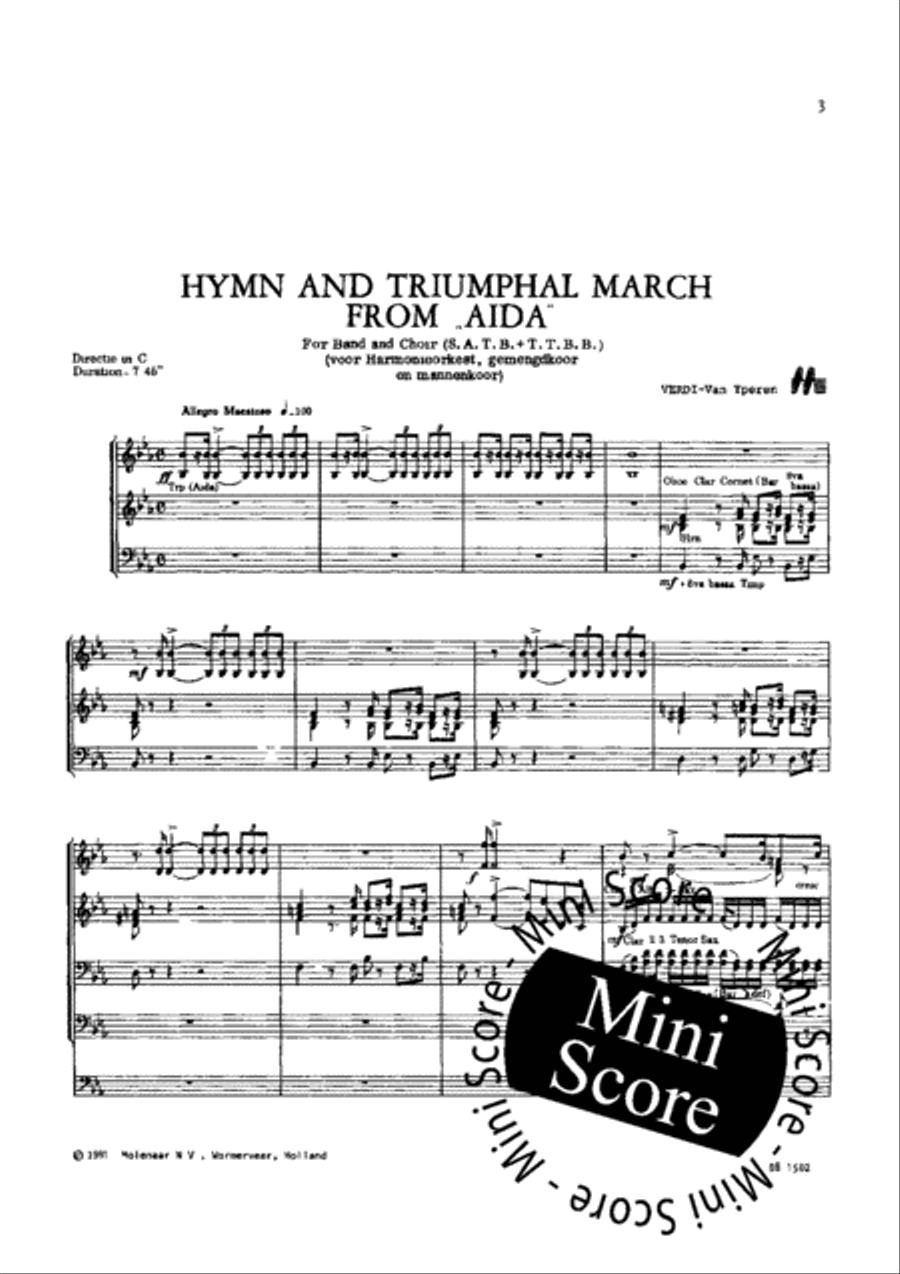 Hymn and Triumphal March from Aida SAT scores gallery preview page 5