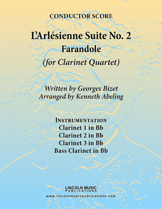 Book cover for Bizet - Farandole from L'Arlesienne Suite No. II (for Clarinet Quartet)
