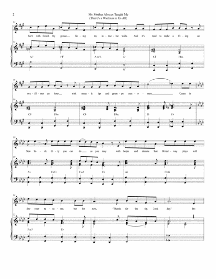 My Mother Always Taught Me Voice scores gallery preview page 2
