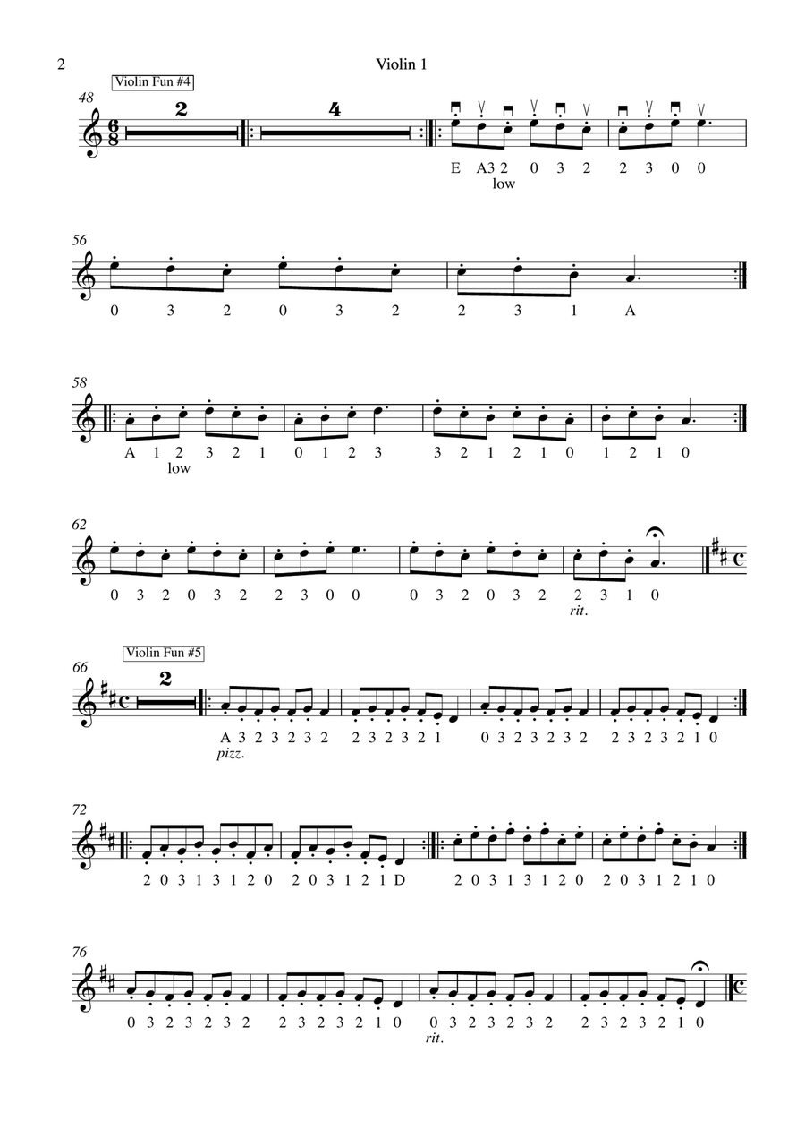 Violin Fun - Ten Easy Duets for Two Violins & Piano String Orchestra scores gallery preview page 2
