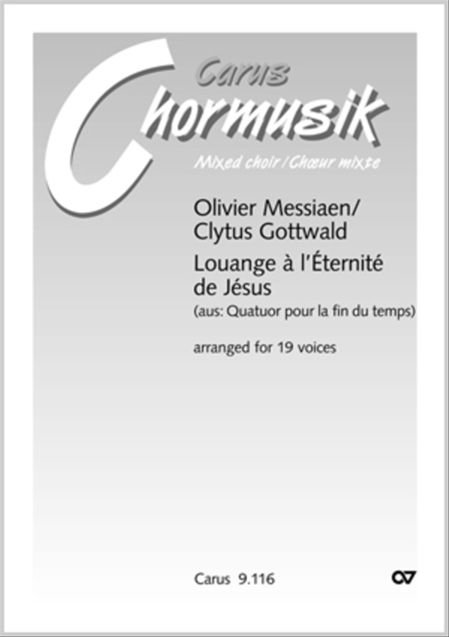 Louange a l'eternite de Jesus Choir scores gallery preview page 1