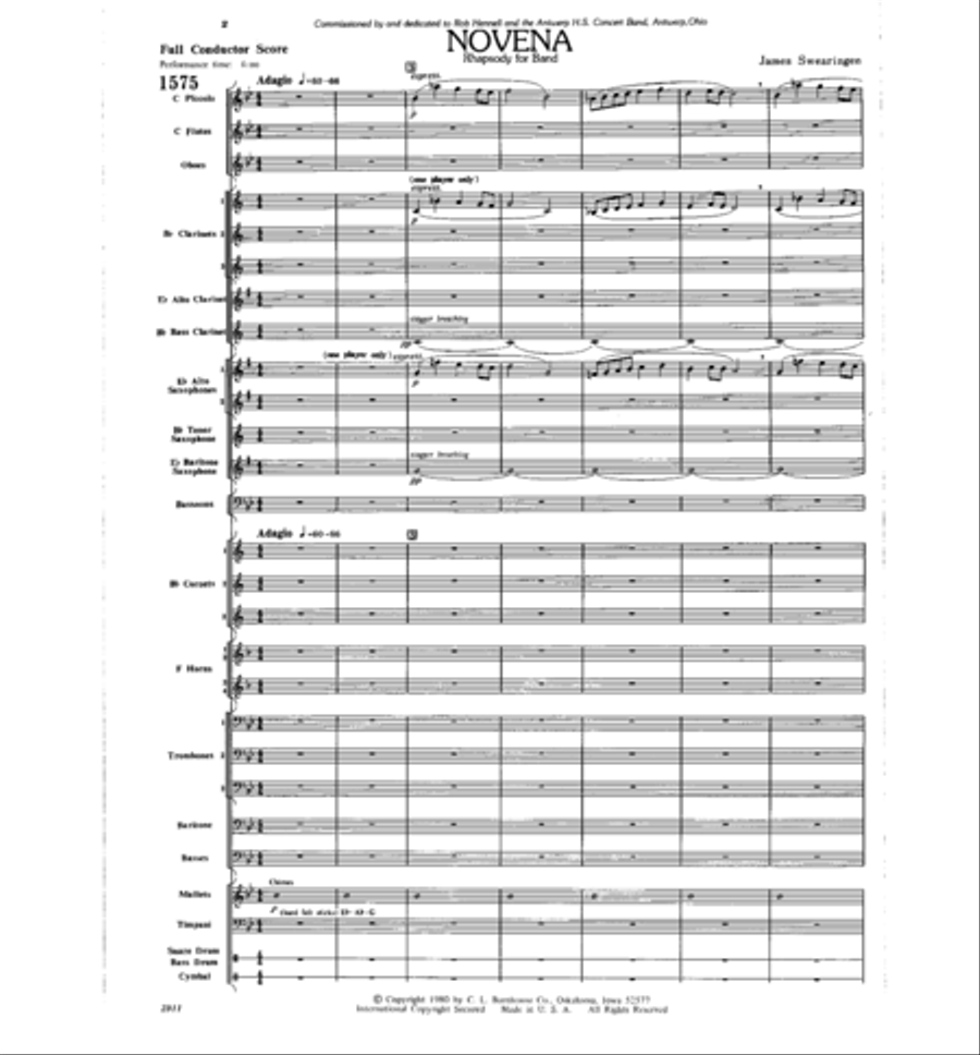 Novena Concert Band scores gallery preview page 2