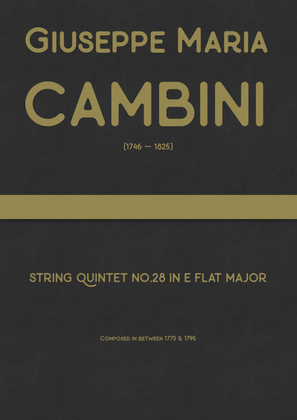 Cambini - String Quintet No.28 in E flat major