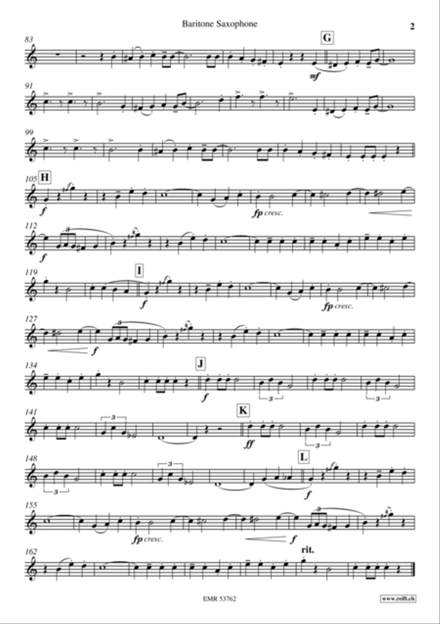 Hessen March Baritone Saxophone scores gallery preview page 3
