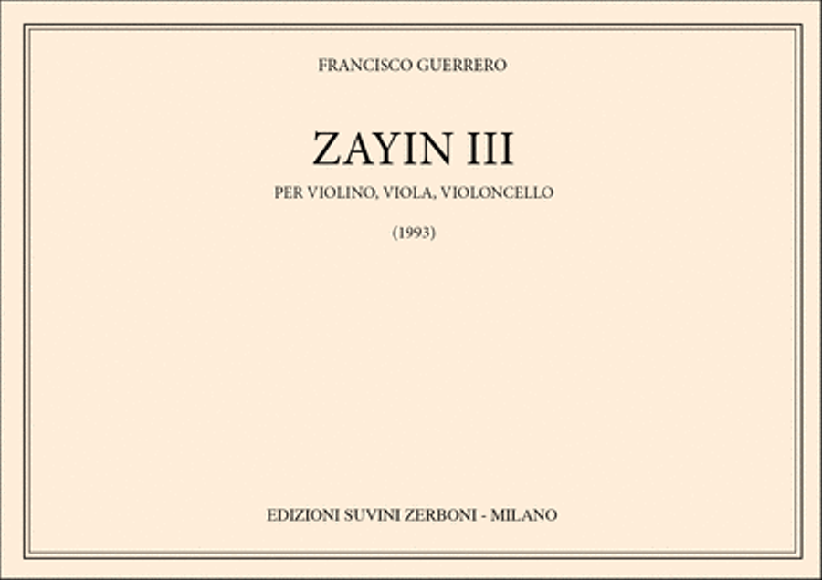 Zayin III Zayin III String Trio scores gallery preview page 1