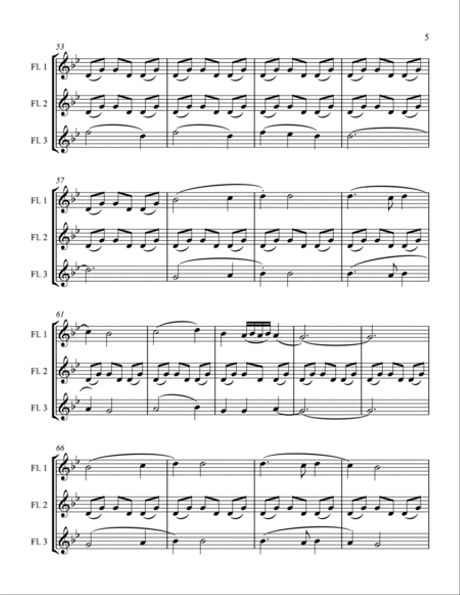 Two Selections from the Nutcracker for Flute Trio Flute Trio scores gallery preview page 4