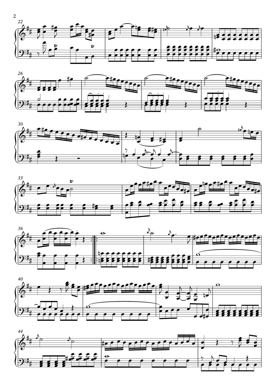 Divertimento K.136 – Piano Solo Version Piano Solo scores gallery preview page 2