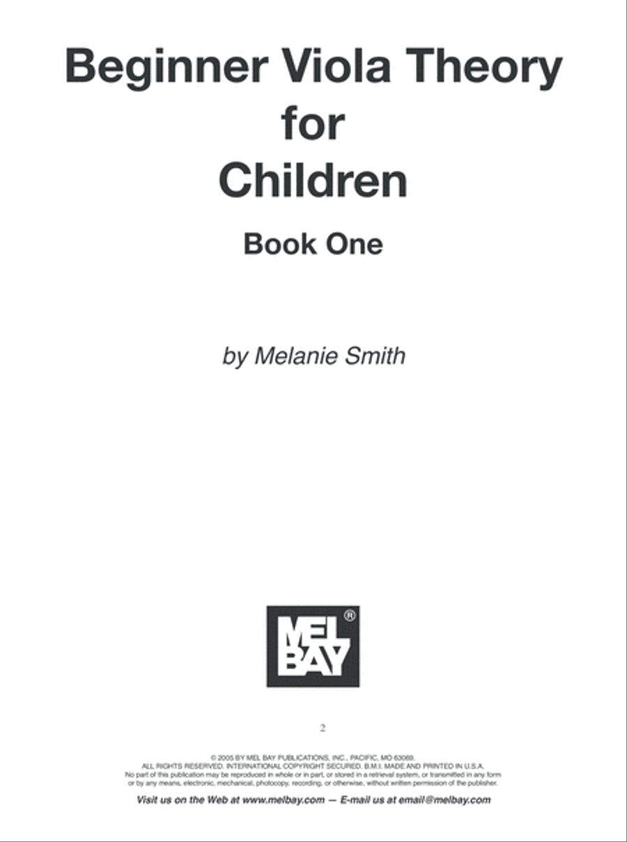 Beginner Viola Theory for Children, Book One Viola Solo scores gallery preview page 2