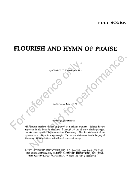 Flourish And Hymn Of Praise image number null