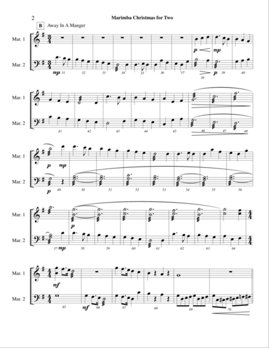 Marimba Christmas For Two Vol 3 Marimba scores gallery preview page 3