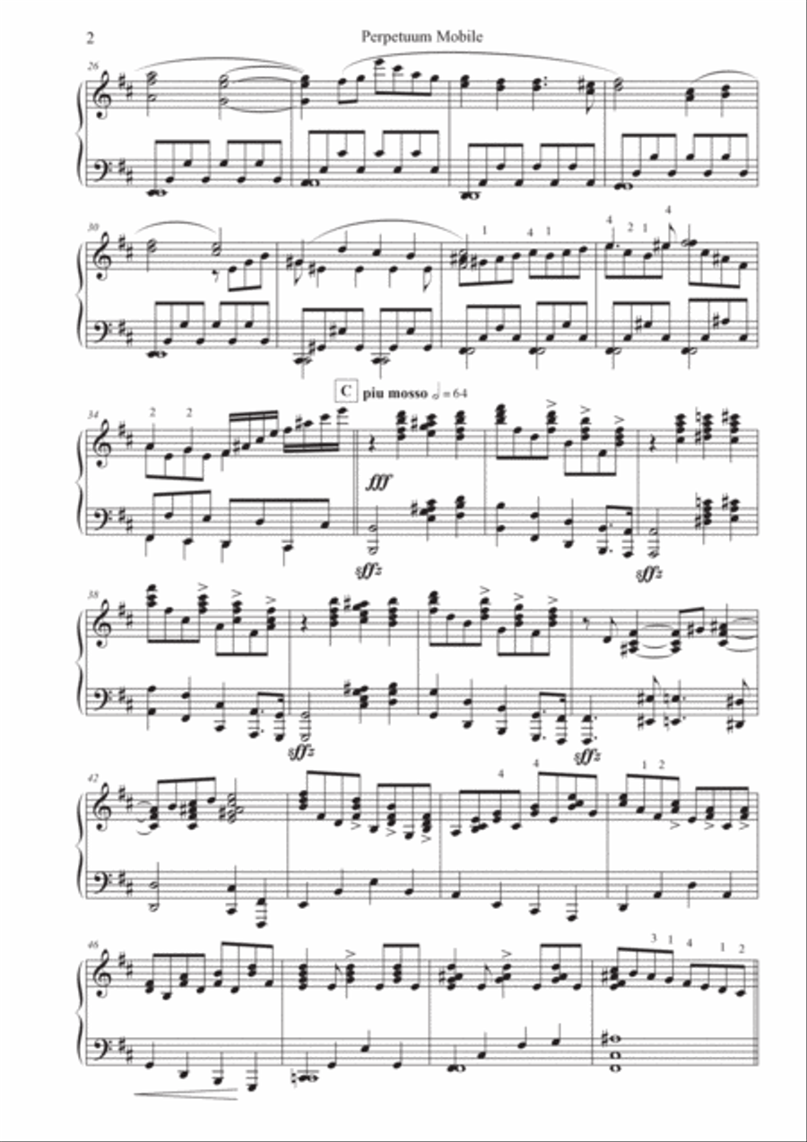 Perpetuum Mobile Piano Solo scores gallery preview page 3