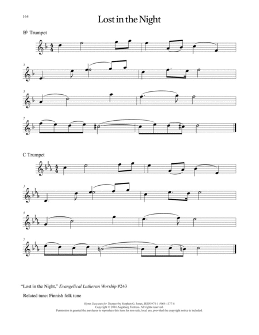 Hymn Descants for Trumpet C Trumpet scores gallery preview page 165