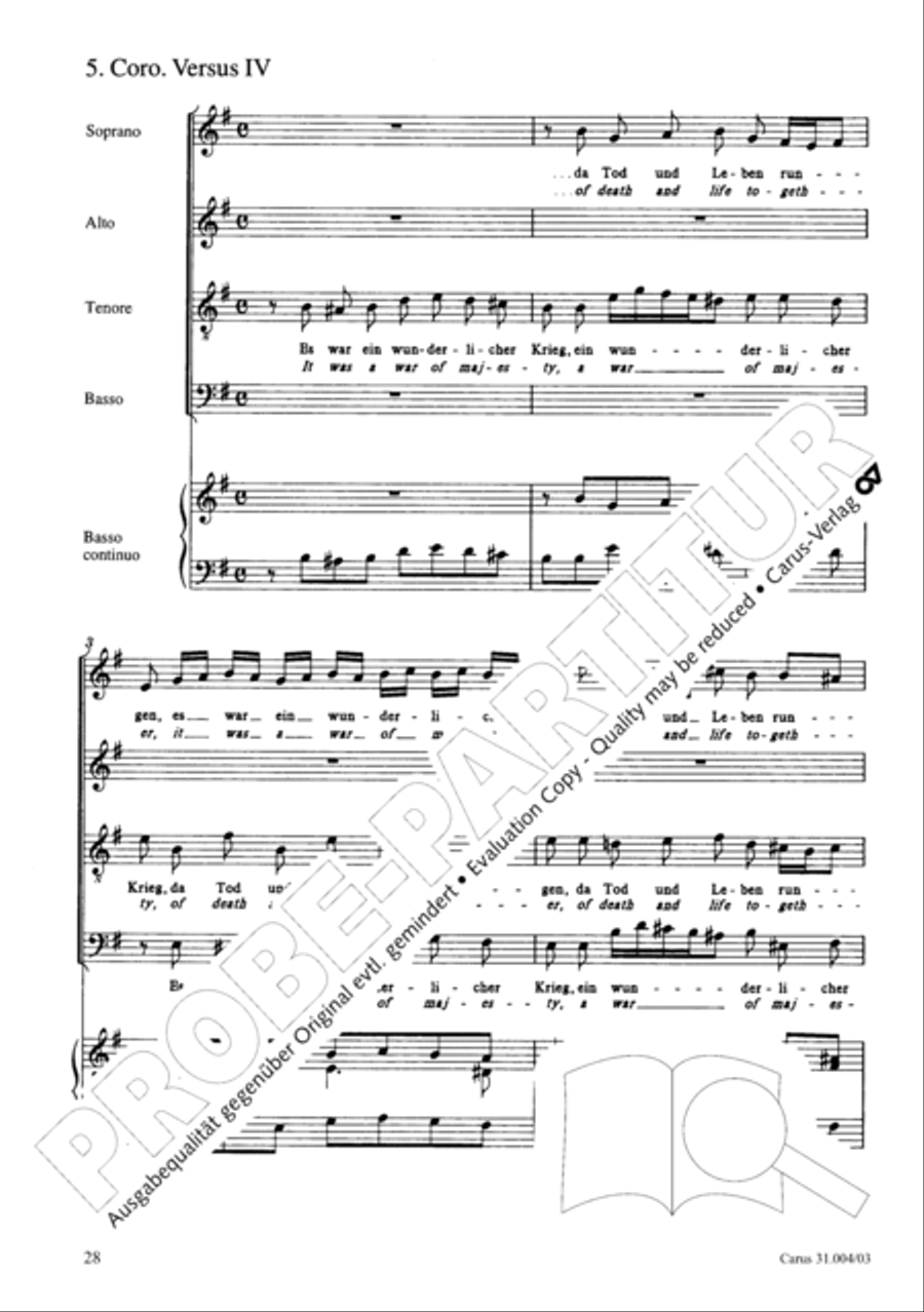 Christ lay in death's cold prison (Christ lag in Todesbanden) 4-Part scores gallery preview page 29