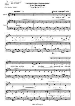 Book cover for Les Berceaux, Op. 23 No. 1 (G-sharp minor)