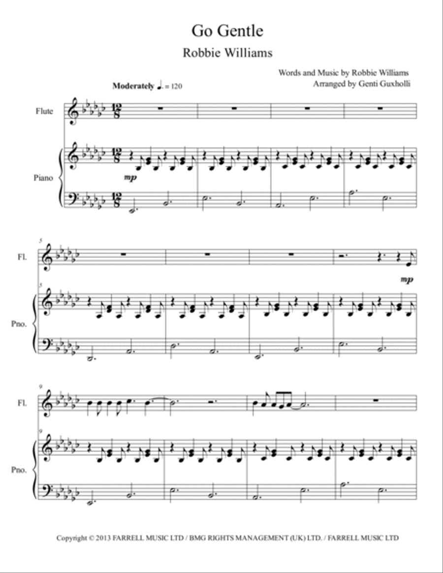 Go Gentle Go Gentle Flute Solo scores gallery preview page 2