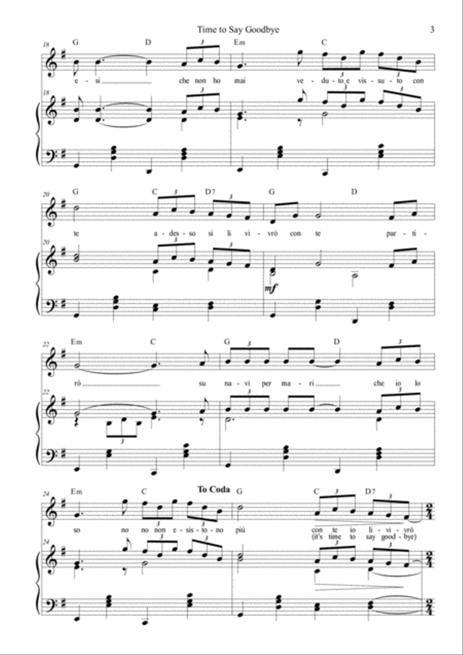 Time To Say Goodbye Voice scores gallery preview page 3