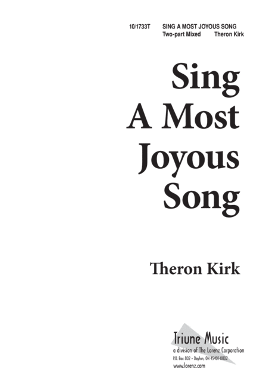 Sing a Most Joyous Song Sing a Most Joyous Song 2-Part scores gallery preview page 1