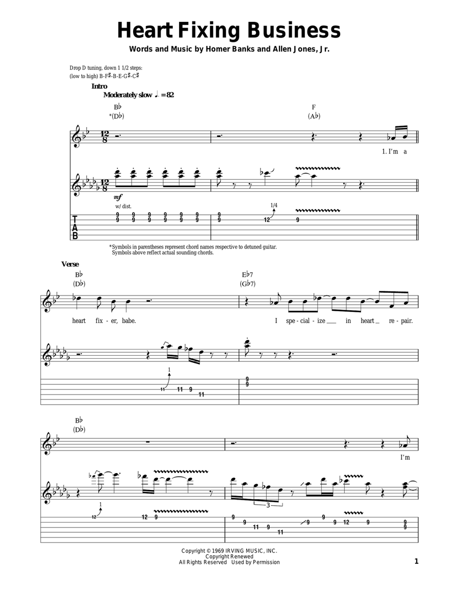 Heart Fixing Business Acoustic Guitar scores gallery preview page 1