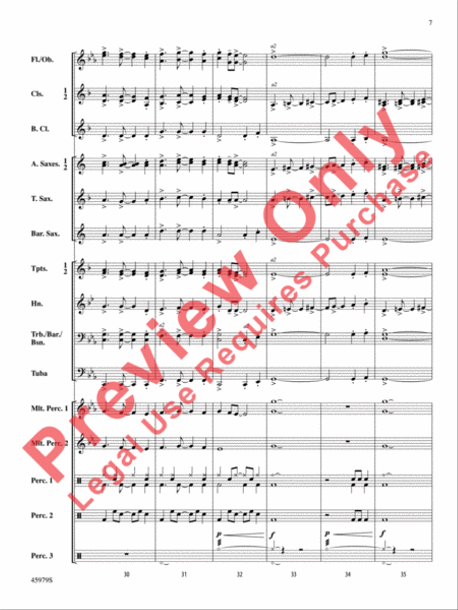 Ring, Ring, Ring! Ring, Ring, Ring! Concert Band scores gallery preview page 8
