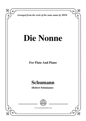 Book cover for Schumann-Die Nonne,for Flute and Piano