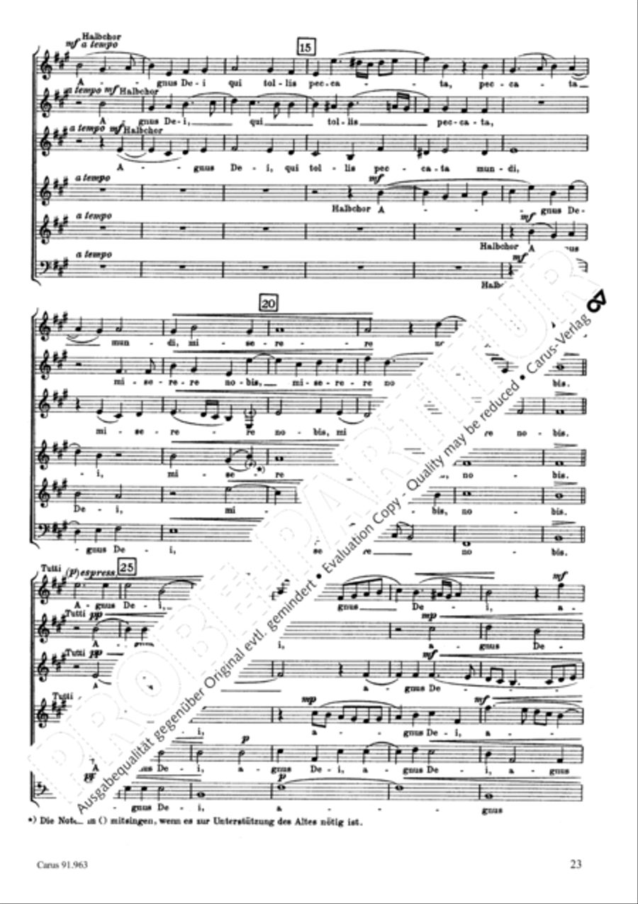 Missa Ecce nunc benedicite Choir scores gallery preview page 26
