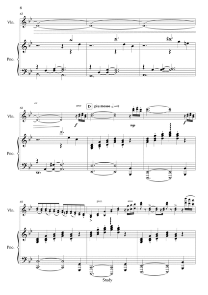 Study - a piece for solo violin and piano image number null