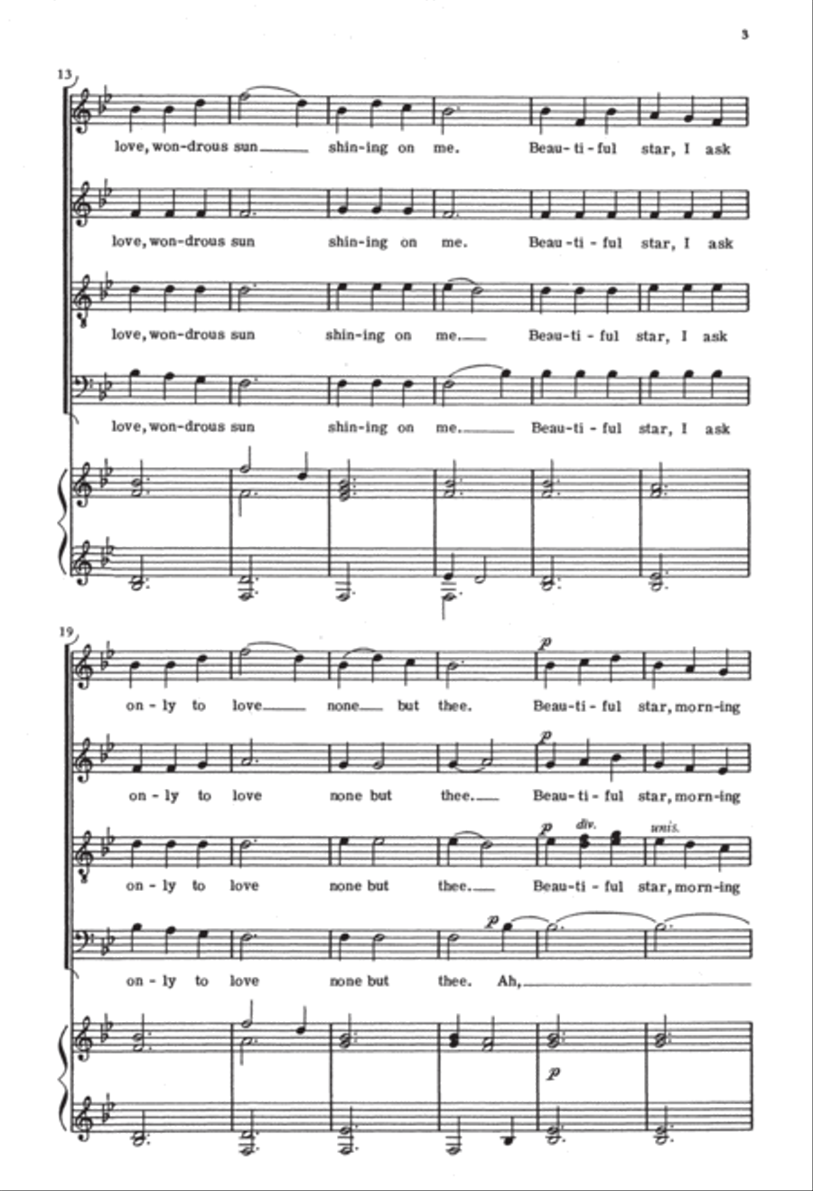 Beautiful Star 4-Part scores gallery preview page 3