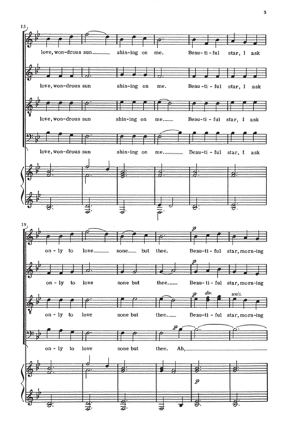 Ringeltänze 3. Beautiful Star (Downloadable Choral Score)
