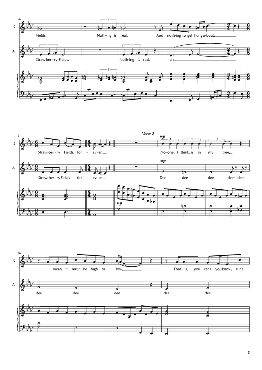 Strawberry Fields Forever SA scores gallery preview page 3