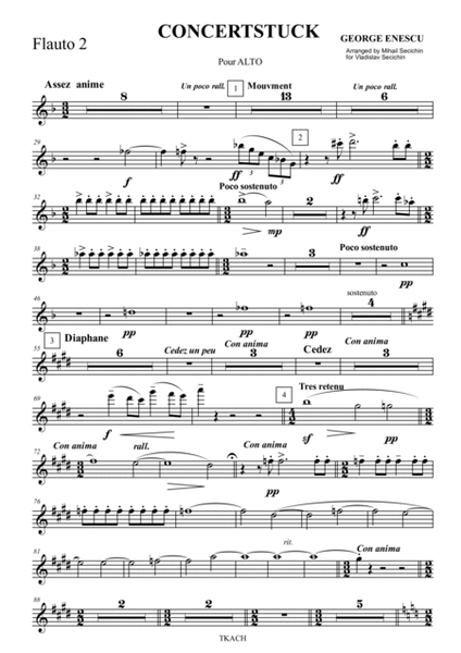 Concerststuck- Konzertstück (concert piece) for Viola and orchestra score and parts (George Enescu) image number null