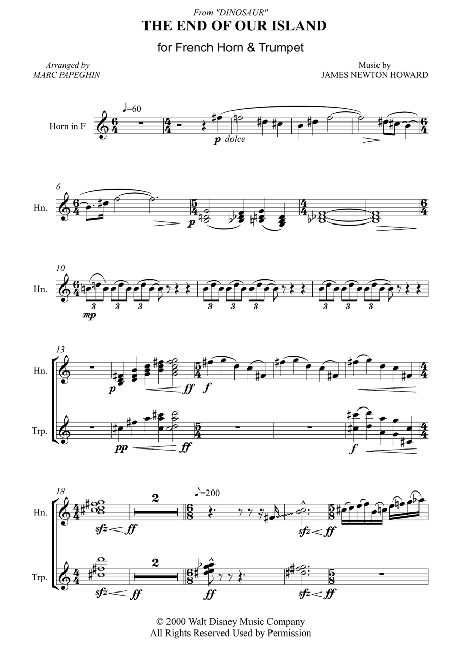 The End Of The Island The End Of The Island Brass Duet scores gallery preview page 2