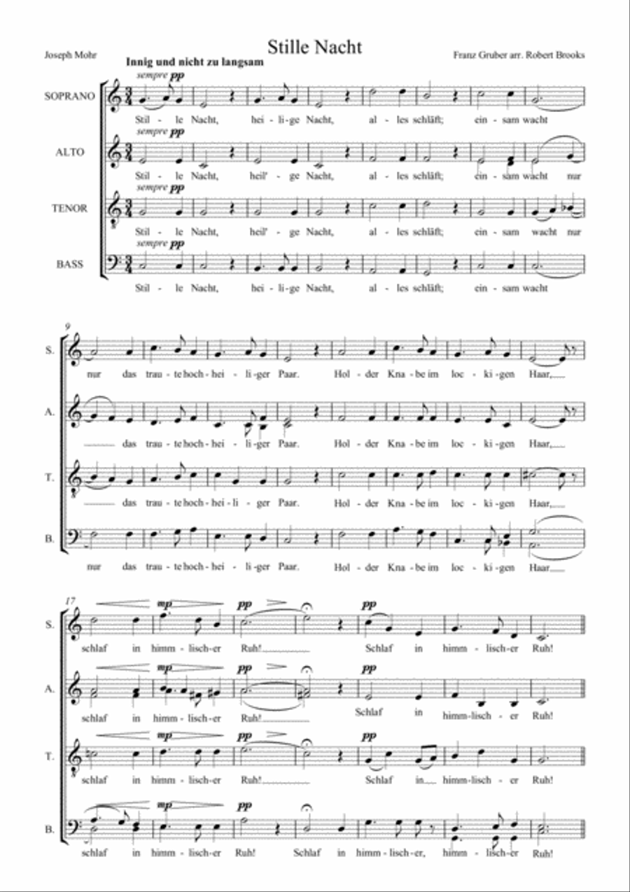 Stille Nacht/Silent Night 4-Part scores gallery preview page 2