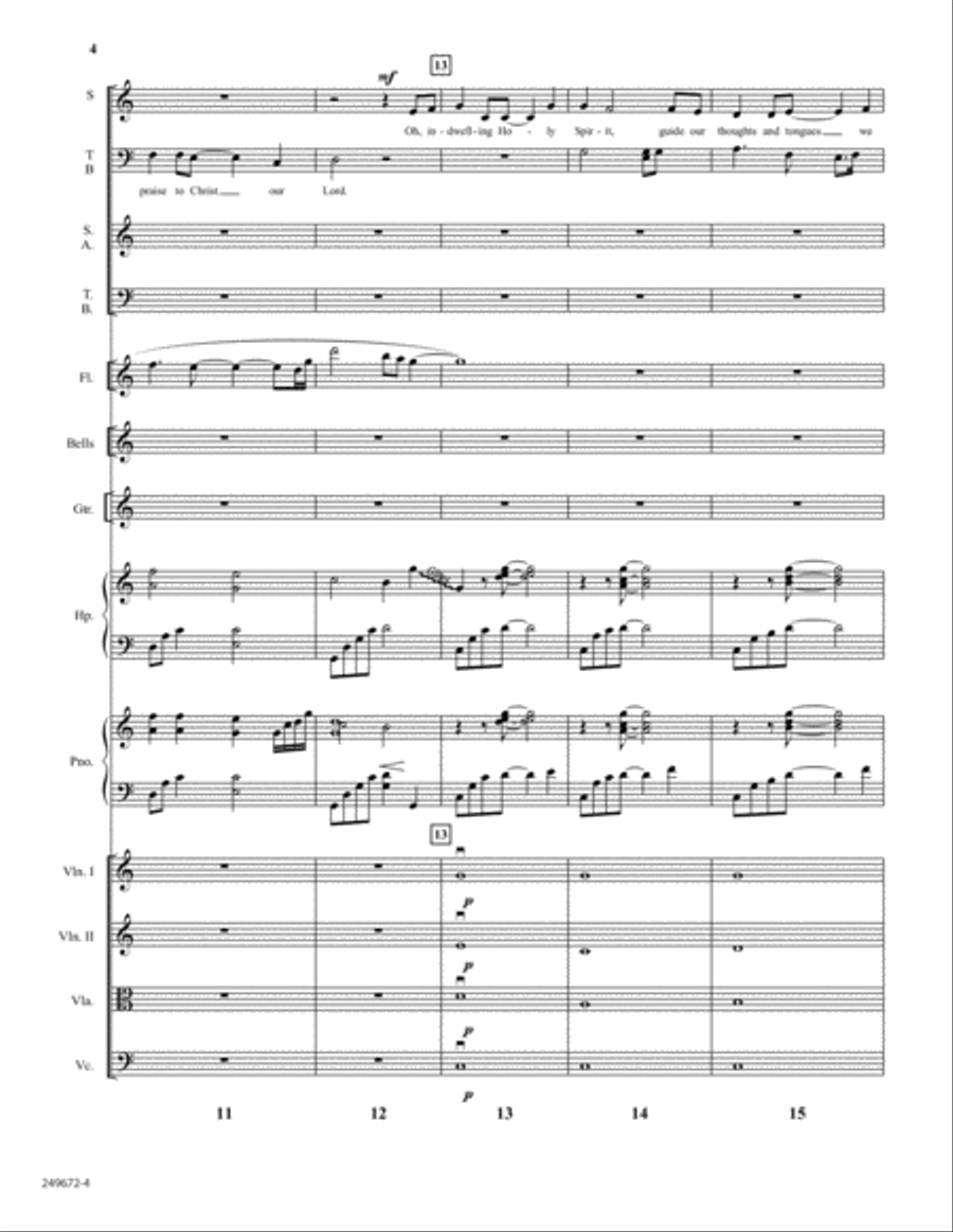 To You Alone - Orchestral Score and Parts