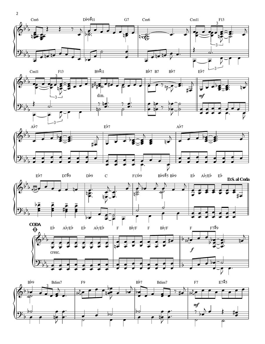 Cruella De Vil [Jazz version] (from 101 Dalmatians) Piano Solo scores gallery preview page 2