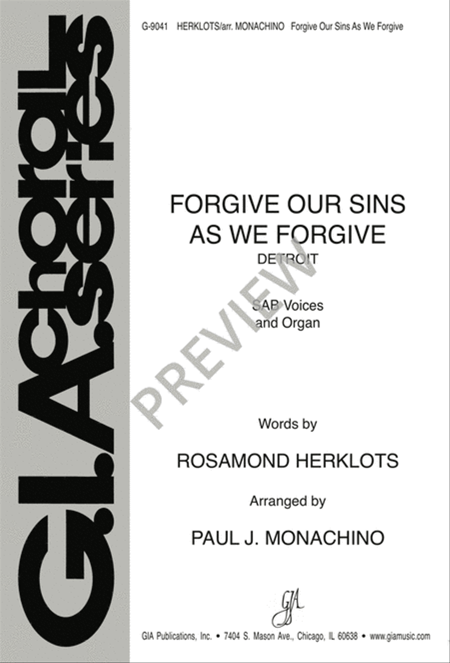 Forgive Our Sins As We Forgive 3-Part scores gallery preview page 1