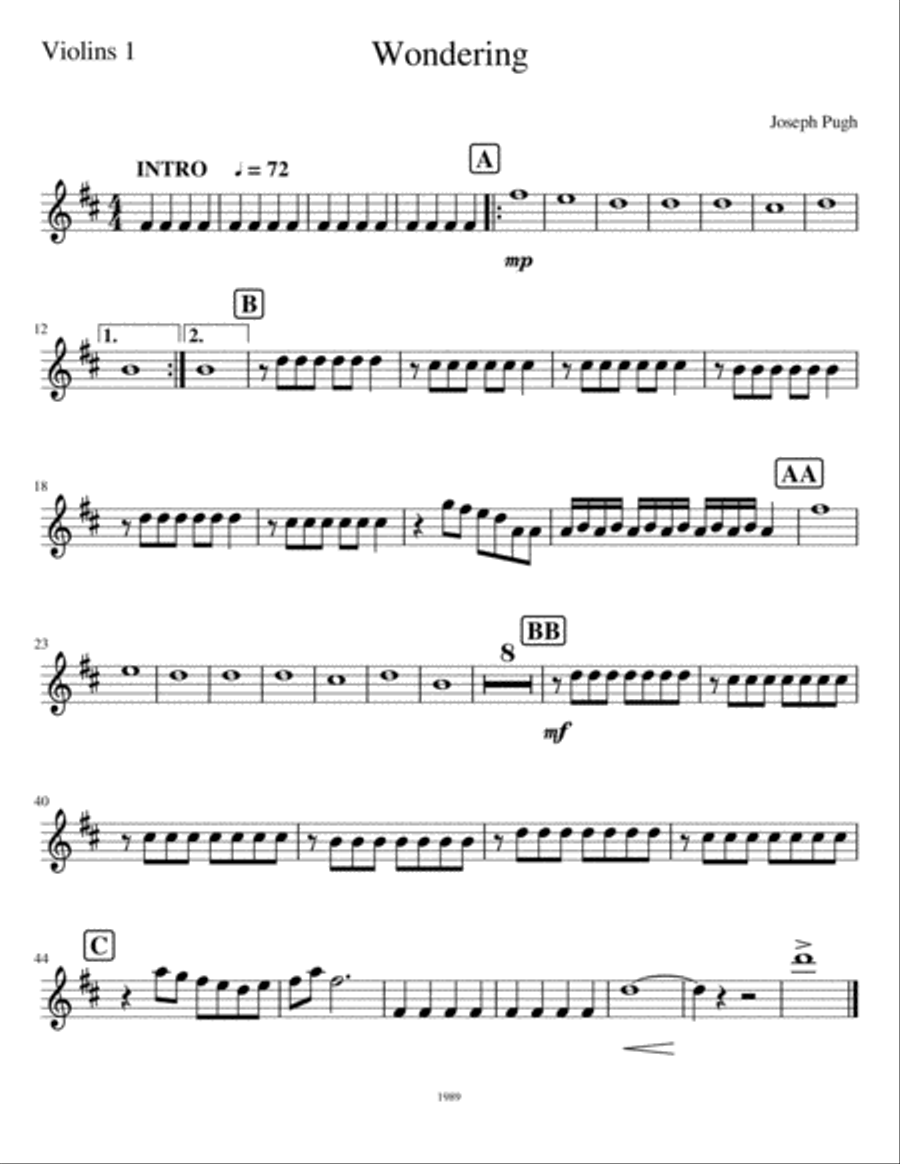 Concerto #1(Wondering) Concert Band scores gallery preview page 3