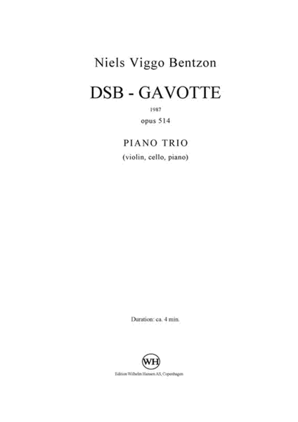 DSB-Gavotte For Piano Trio Op. 514