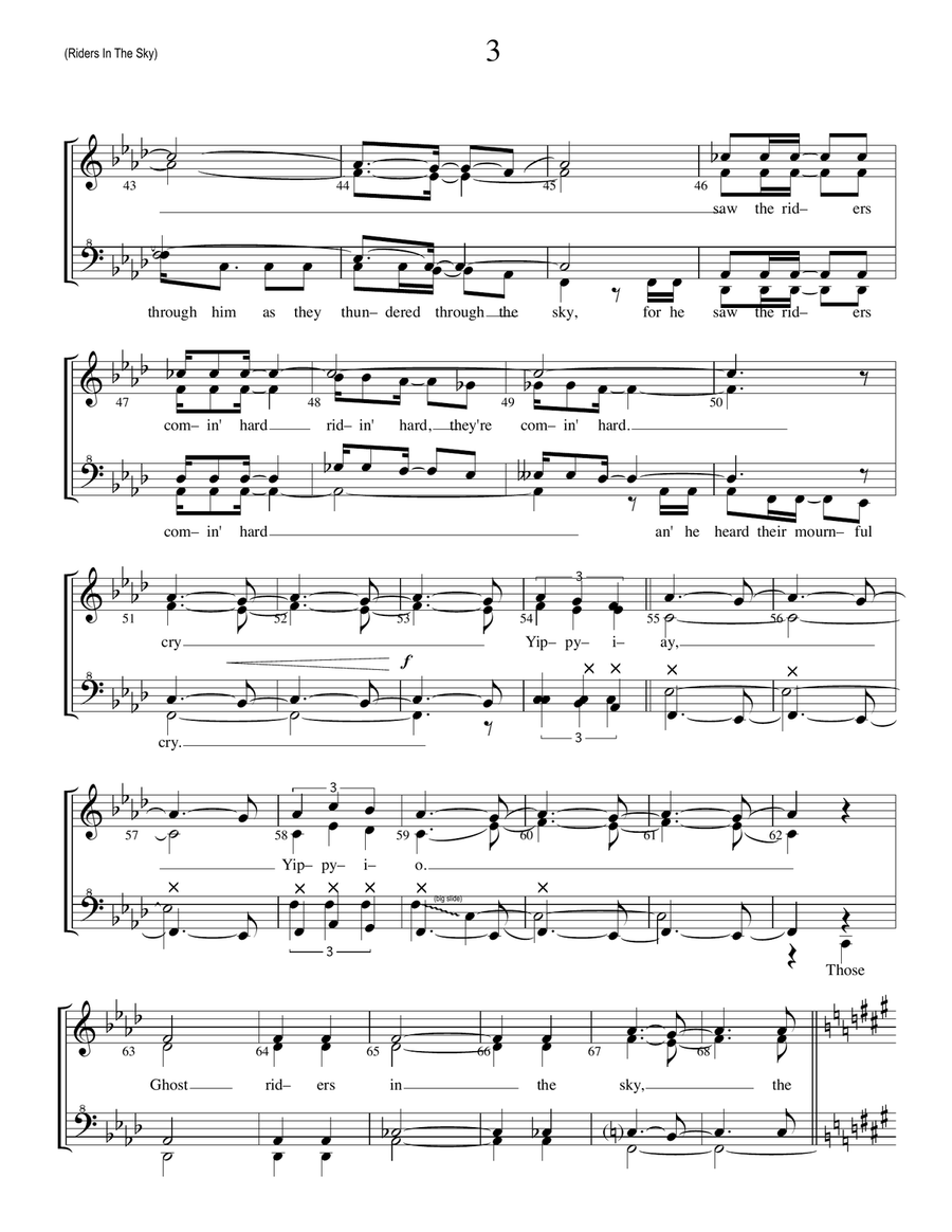 (ghost) Riders In The Sky (a Cowboy Legend) SSAA scores gallery preview page 3