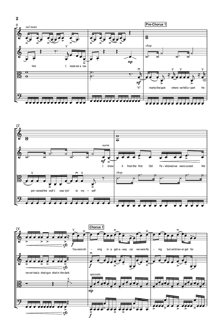 Getaway Car String Quartet scores gallery preview page 2
