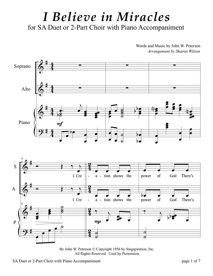 I Believe In Miracles SA scores gallery preview page 5