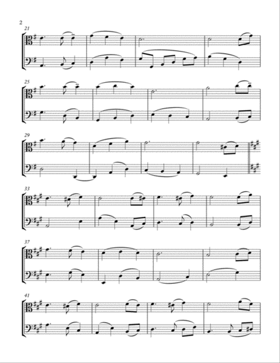 The Old Rugged Cross Viola-Cello Duet Two Tonalities String Duet scores gallery preview page 2