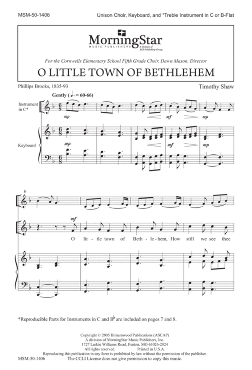 O Little Town of Bethlehem (Downloadable)