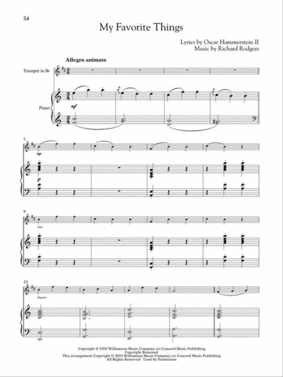 The Sound of Music for Classical Players - Trumpet and Piano Trumpet Solo scores gallery preview page 6