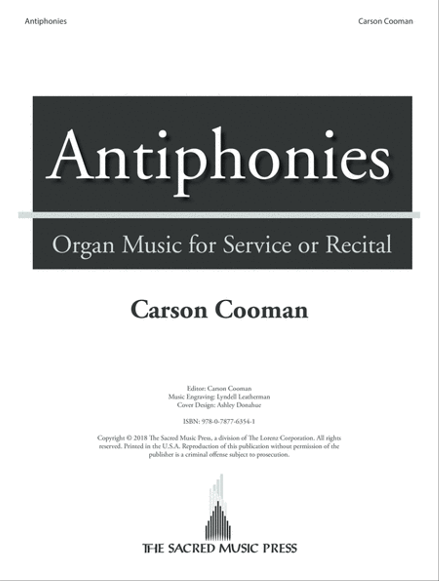 Antiphonies Organ scores gallery preview page 1