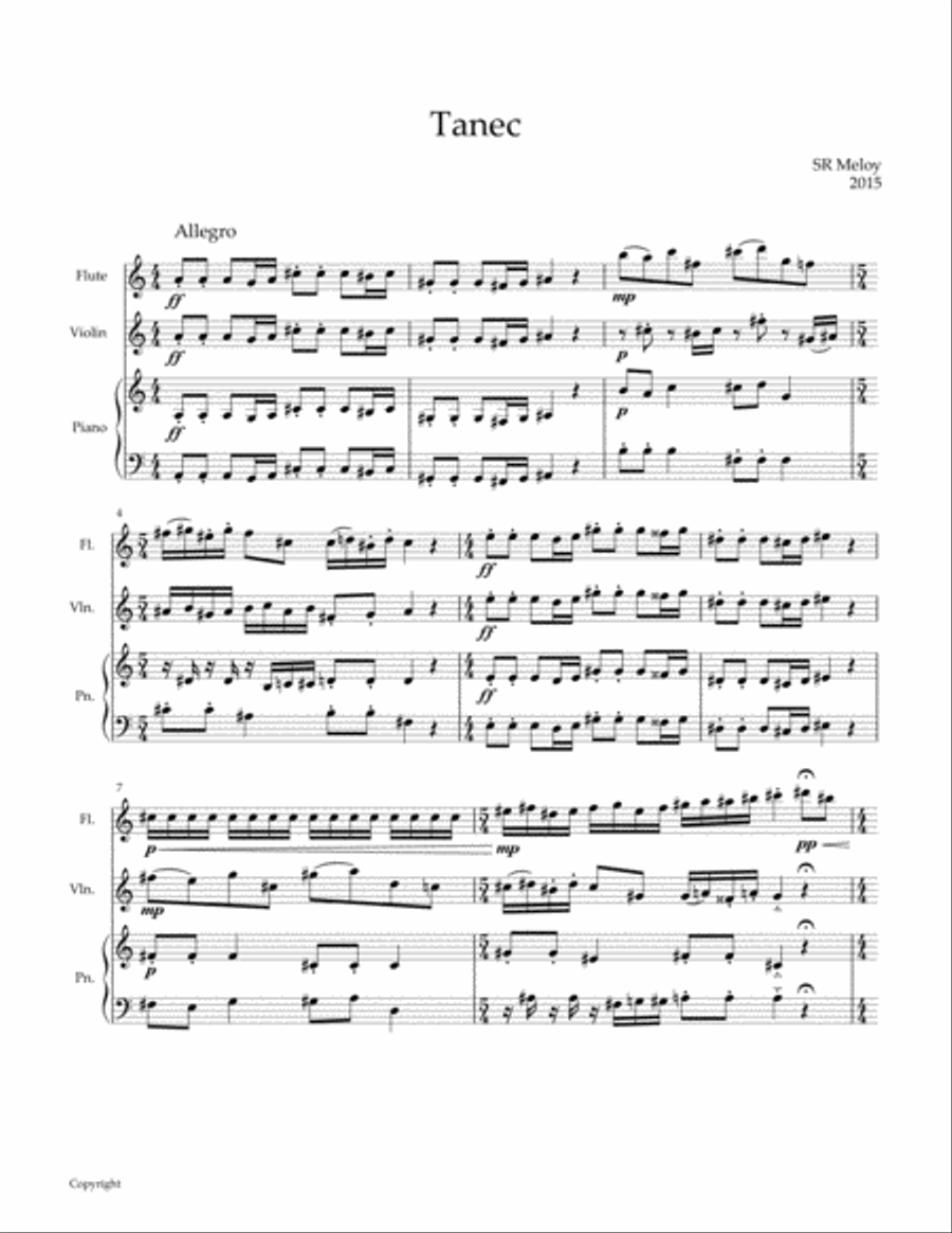 Tanec Flute scores gallery preview page 1
