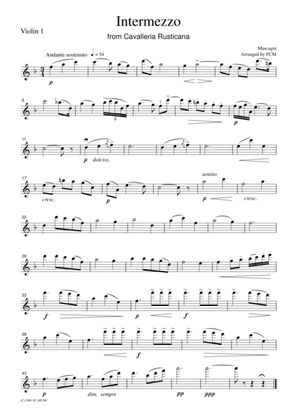 Book cover for Mascagni Intermezzo from Cavalleria Rusticana, for string quartet, CM301