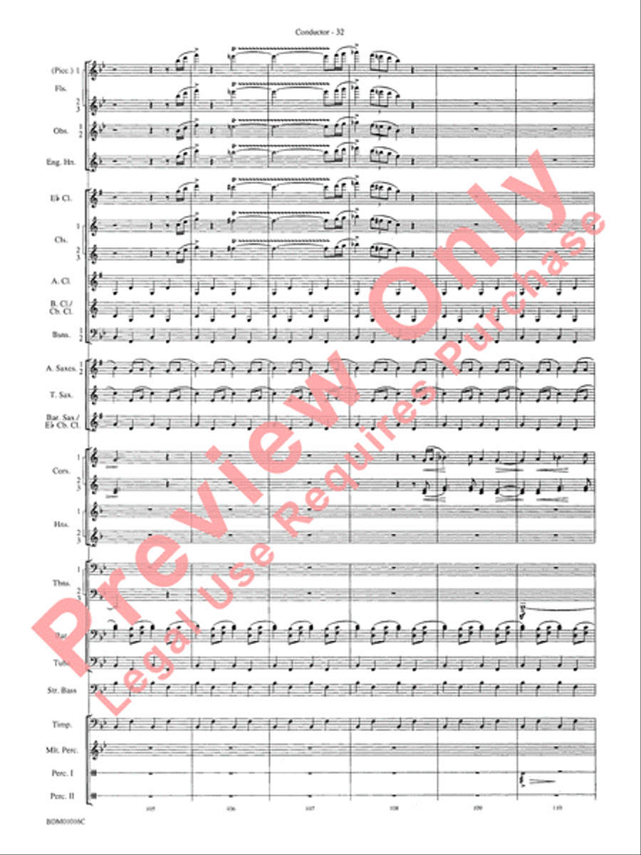 Fanfare and Allegro Concert Band scores gallery preview page 35